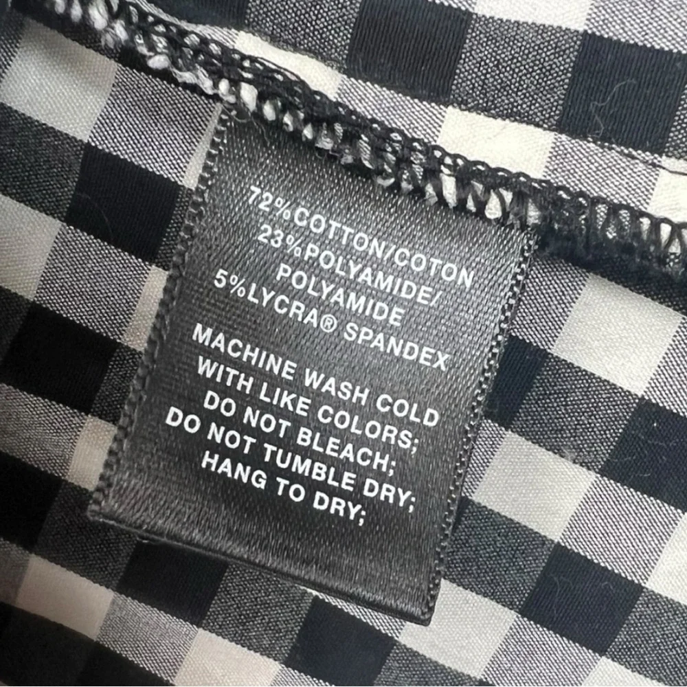 Lafayette 148 Women's Leigh Gingham Plaid Button Down Top In Size 6 - Picture 5 of 9